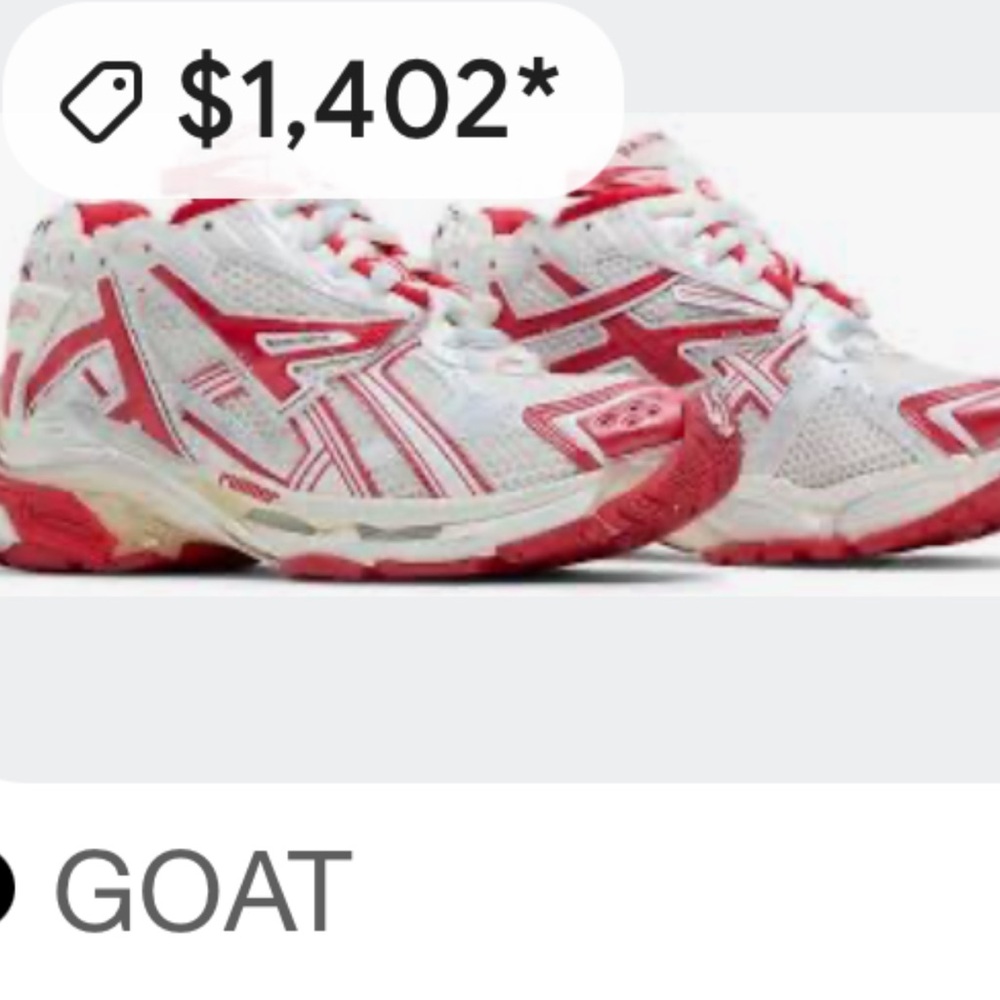 GOAT Red and White Sneakers